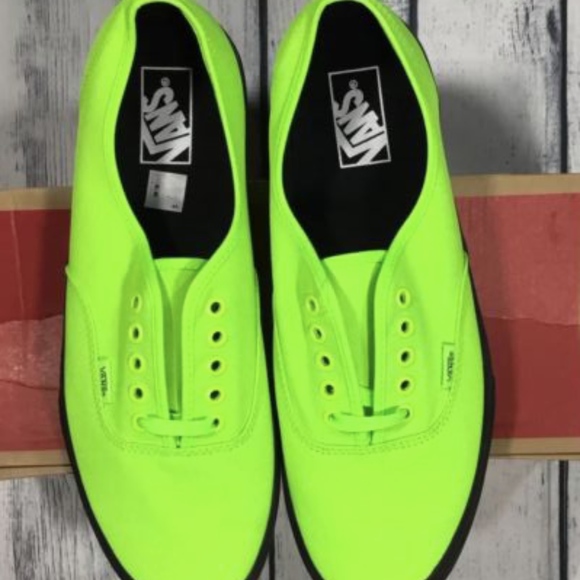 vans authentic neon green